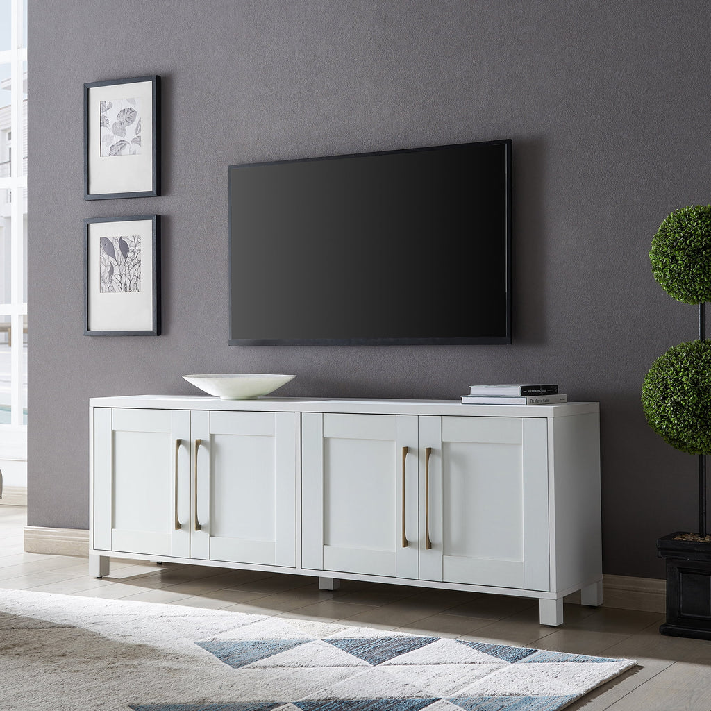 White Rectangular TV Stand Q51771