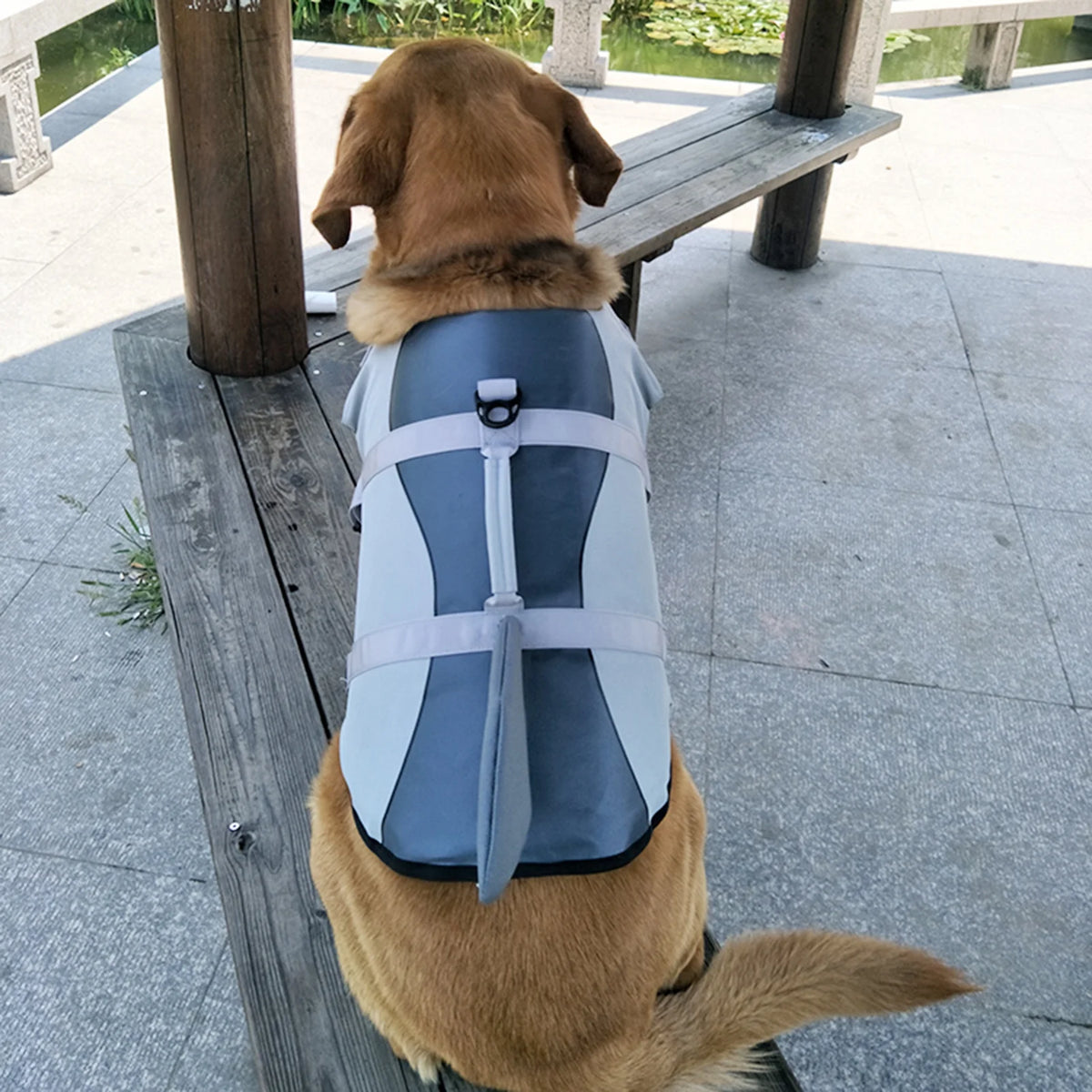 Dog Shark Swimsuit Vest Pet Safety Wear A4155
