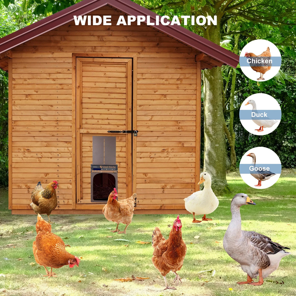 Solar Powered Automatic Chicken Coop Door with Remote Control B9829