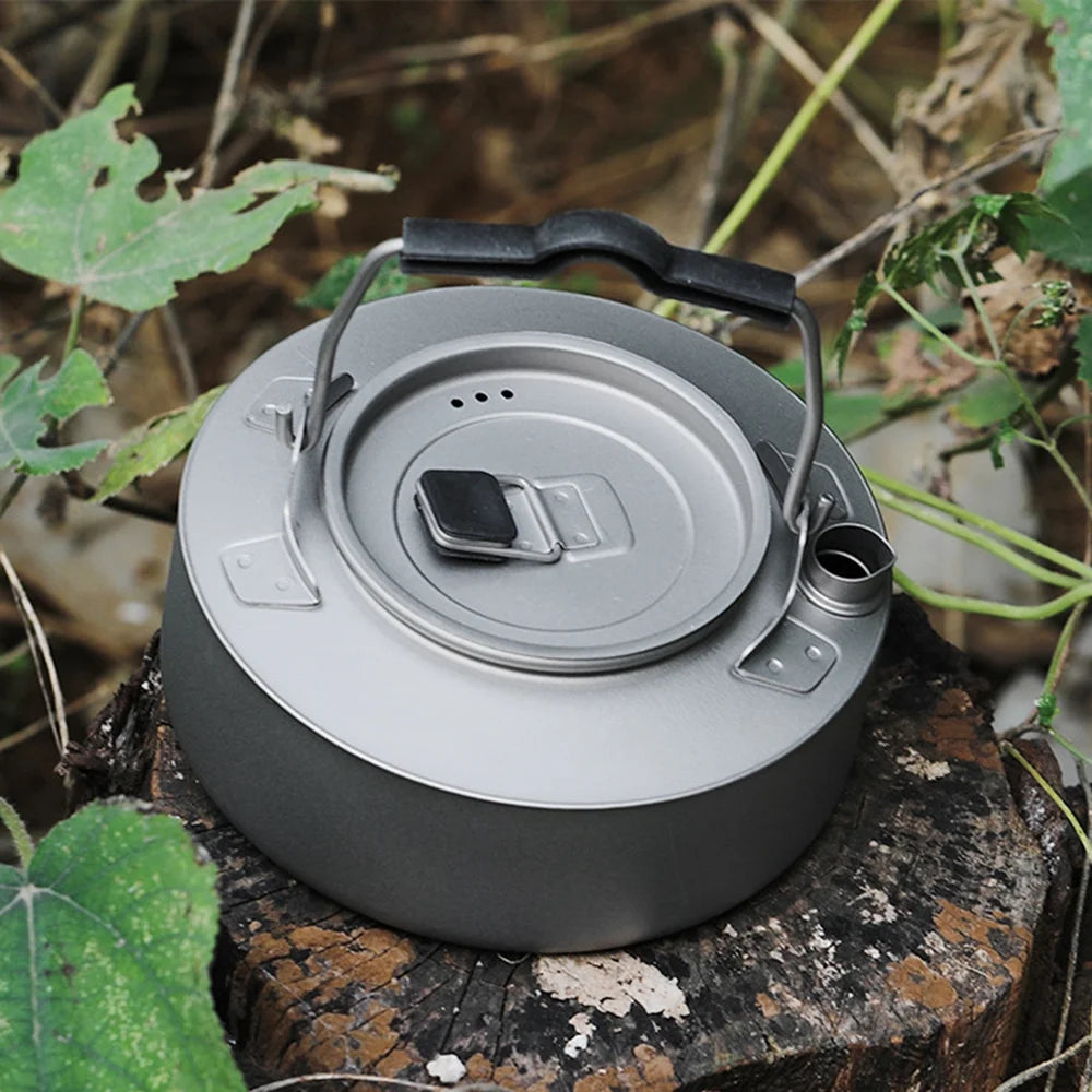 600ml Titanium Tea Pot Kettle Camping Coffee Pot S502