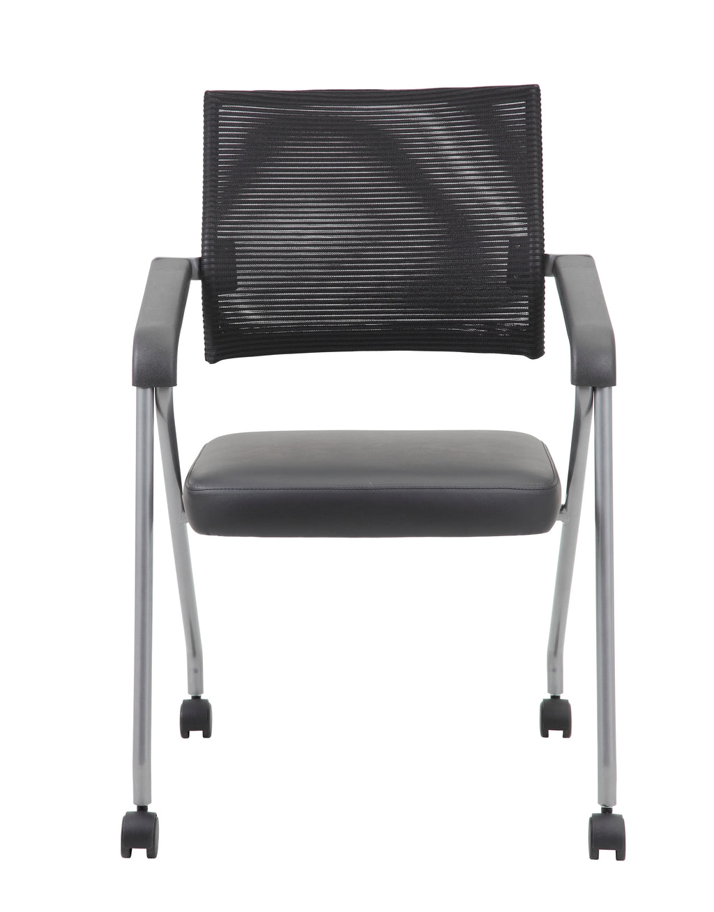 Black Mesh Space Saving Chair Set of 2 T523392