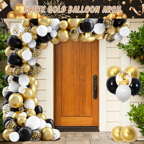 121PCS Happy Birthday Party Supplies Including Backdrop, Balloon Arch Kit, Tablecloth, Banner R65910
