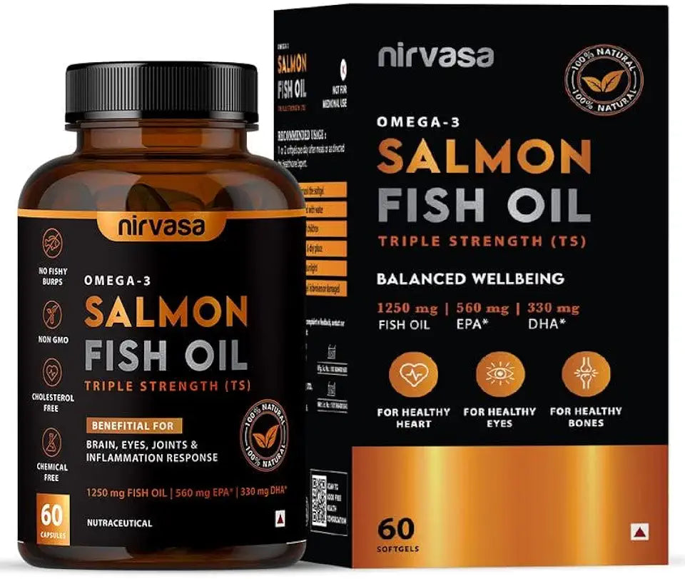 Omega 3 Salmon Fish Oil Softgel Capsules 1250mg F620