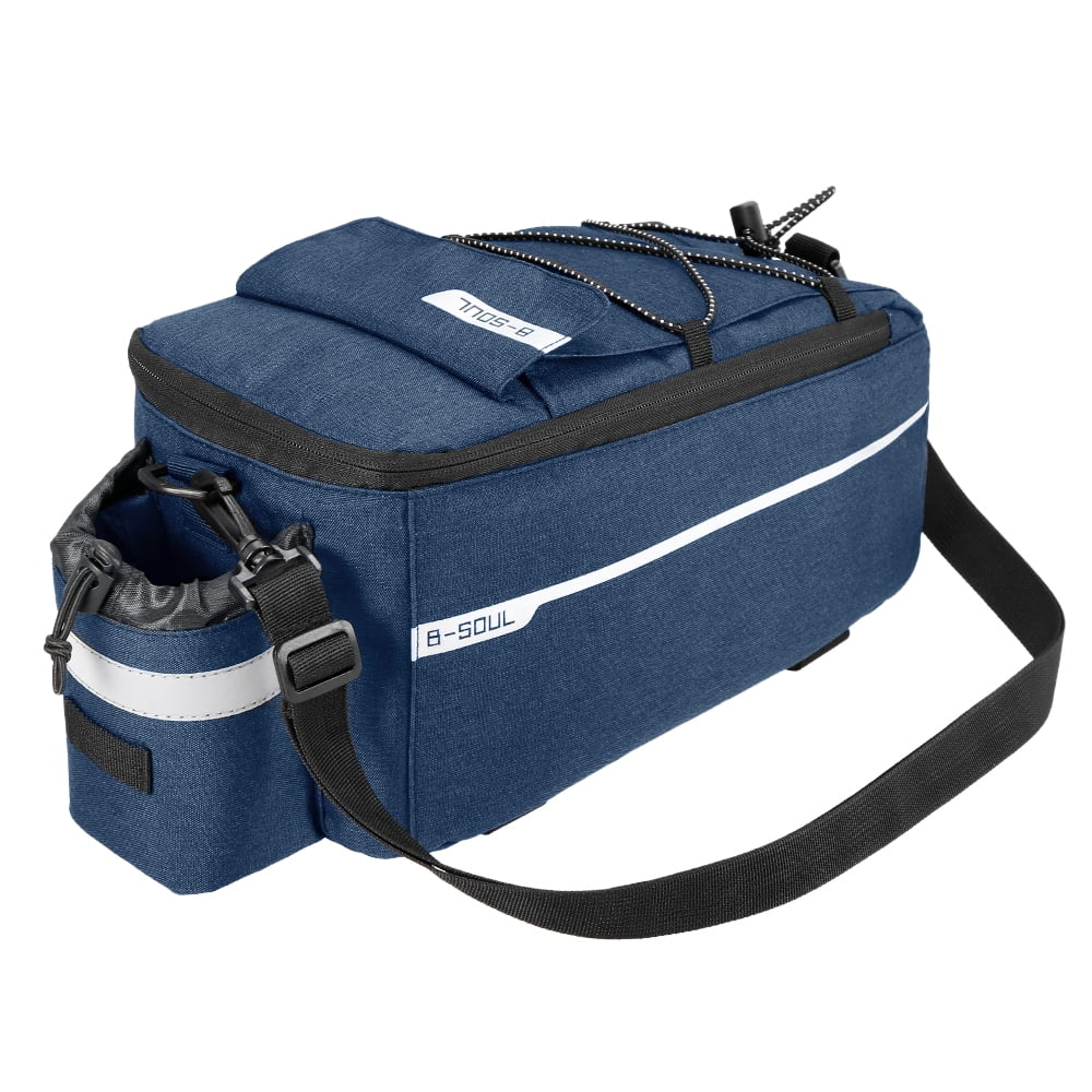 Insulated Trunk Cooler Bag Cycling Rear Rack Storage Luggage Bag Reflective MTB Bike Pannier Bag Shoulder Bag U149690