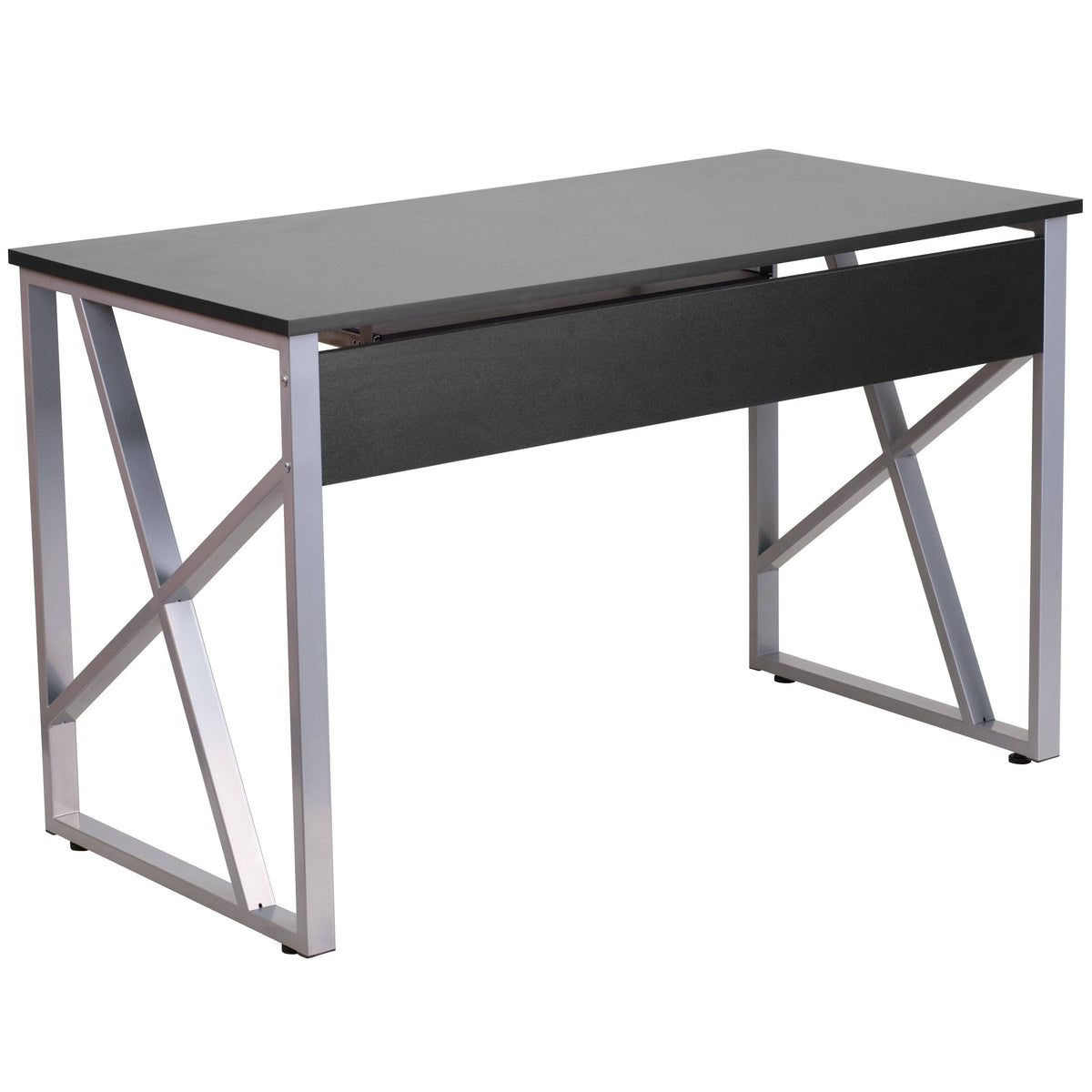 Black Computer Desk with Pull-Out Keyboard Tray I529570