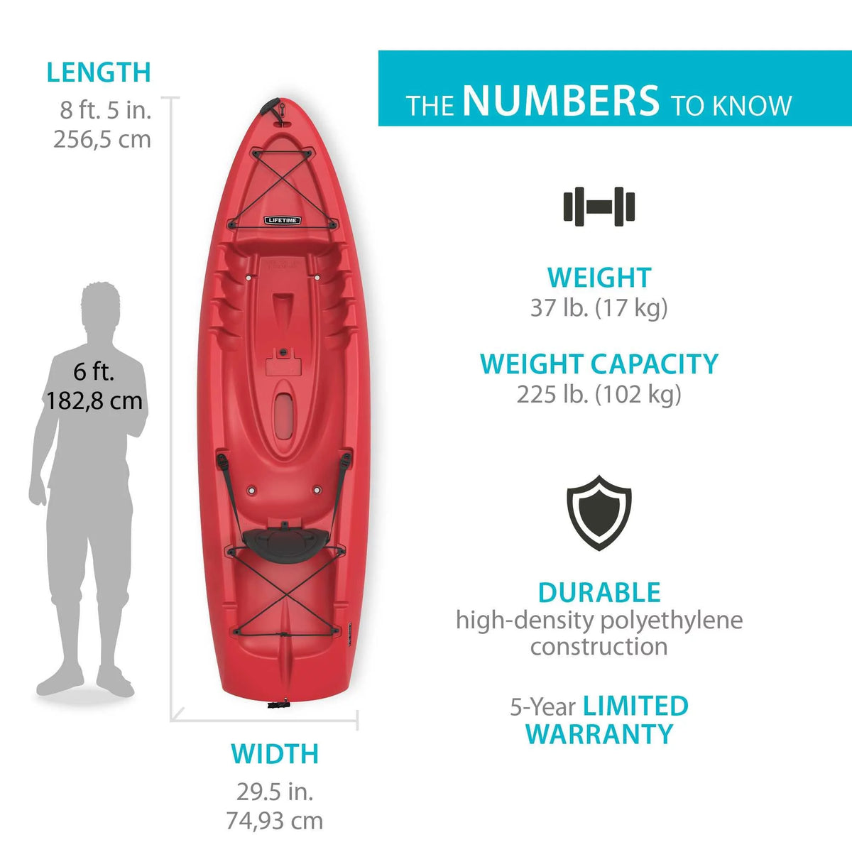 Sit-on-Top Kayak Glacier Blue G536