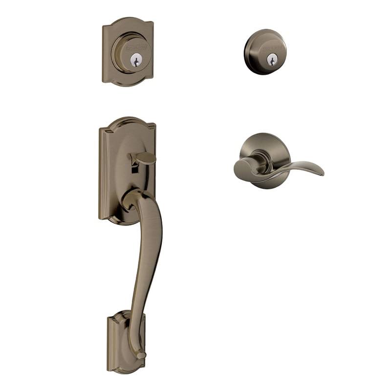 Gray Double Cylinder Sectional Handleset G404