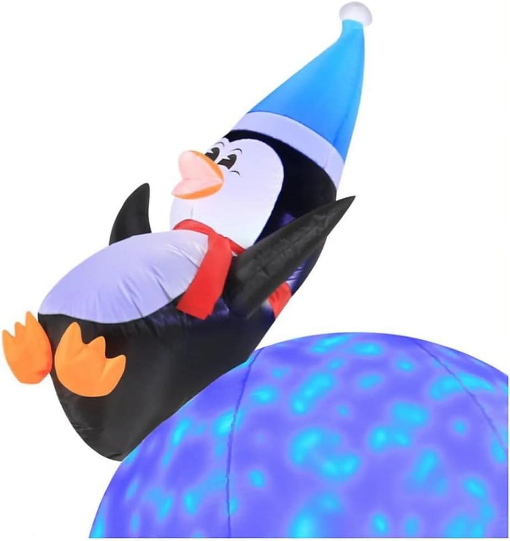 6 Foot Inflatable Penguins With Swirling Lights D120