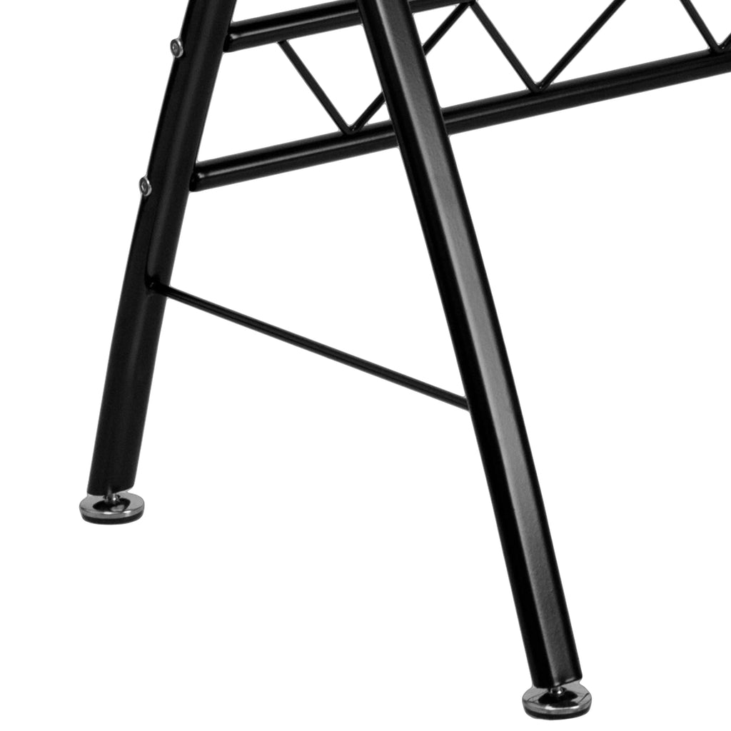 Black Tempered Glass Computer Desk with Keyboard Tray Y4678