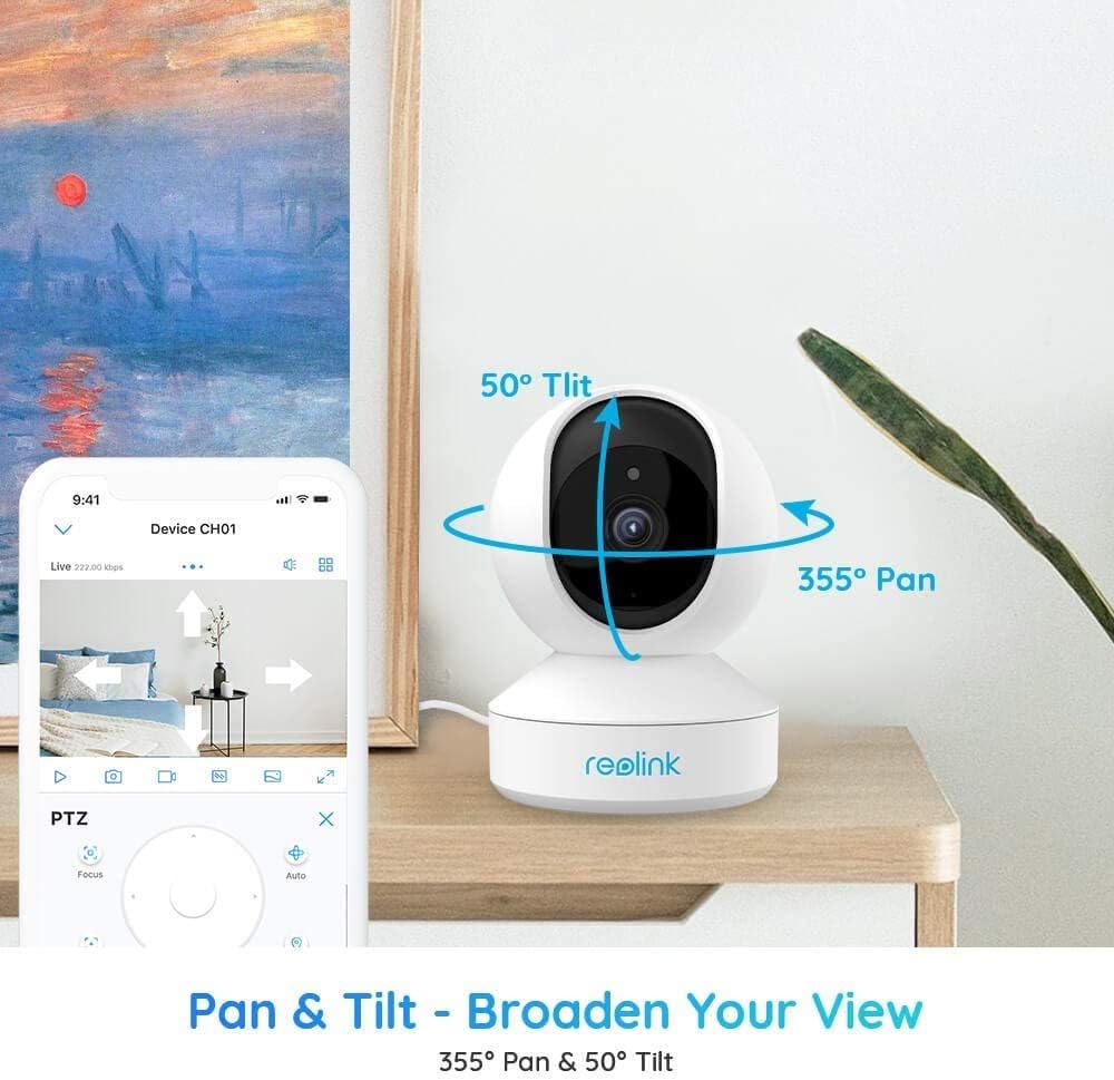 3MP HD Plug-in Indoor WiFi Security Camera, Pan Tilt, Night Vision, Pack of 2 K508