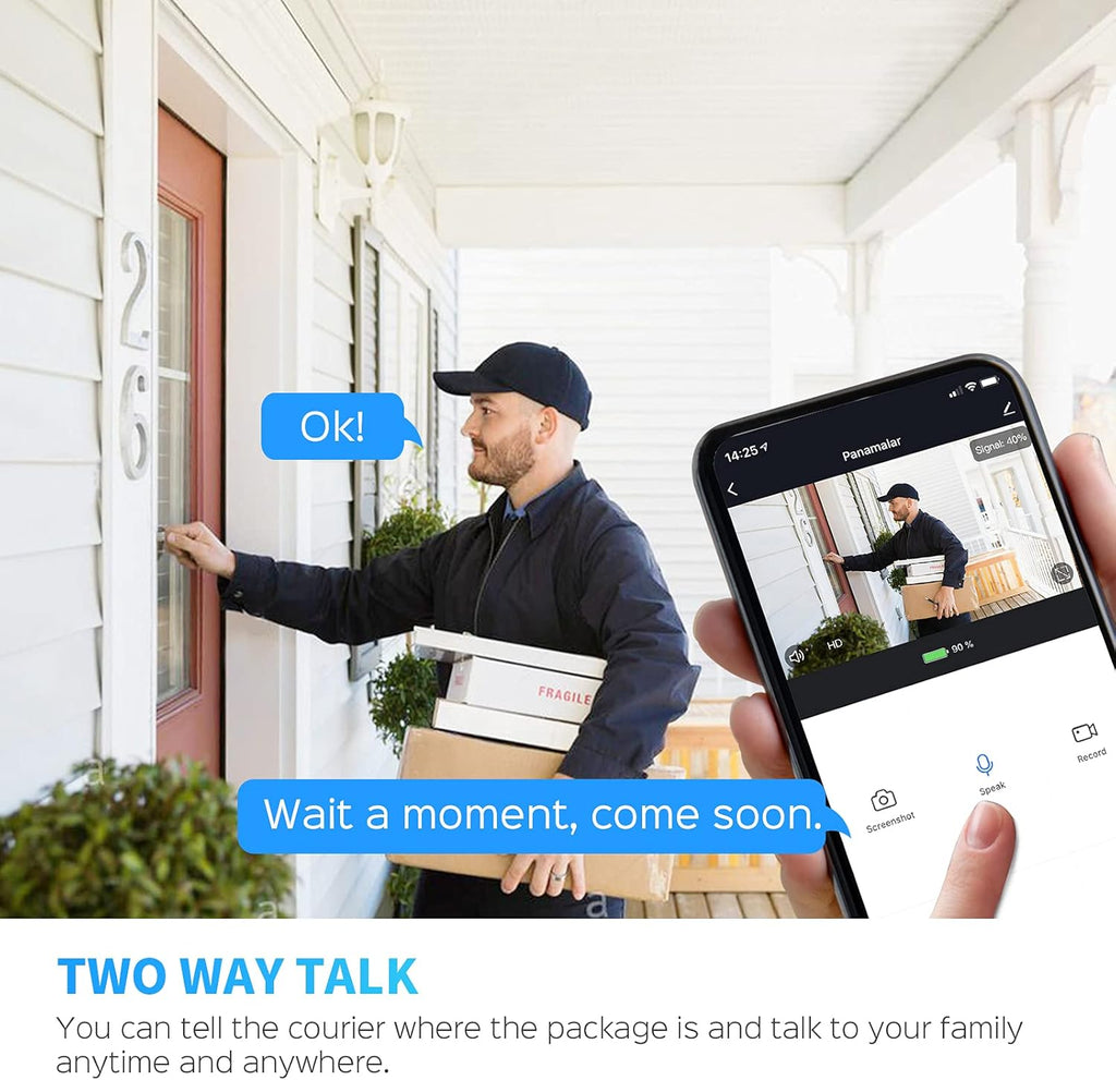 1080P WiFi Wireless Battery Security Camera with 360° View S23624