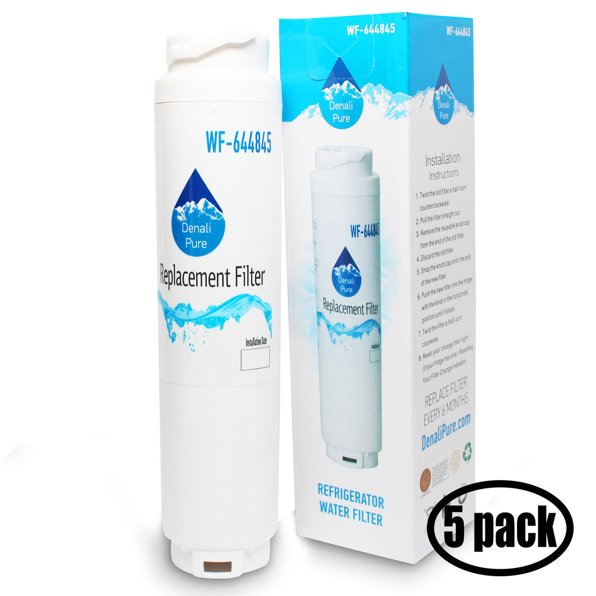 5-Pack Replacement Refrigerator Water Filter Cartridge X51709