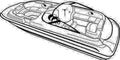 Boat Cover for I/O Deck Boats with Walk Thru Windshield or Side Console G95054