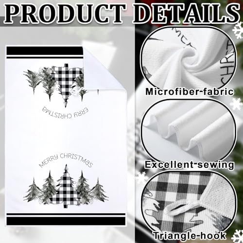 6 Pcs Christmas Kitchen Towels 16x24 Inch J682785