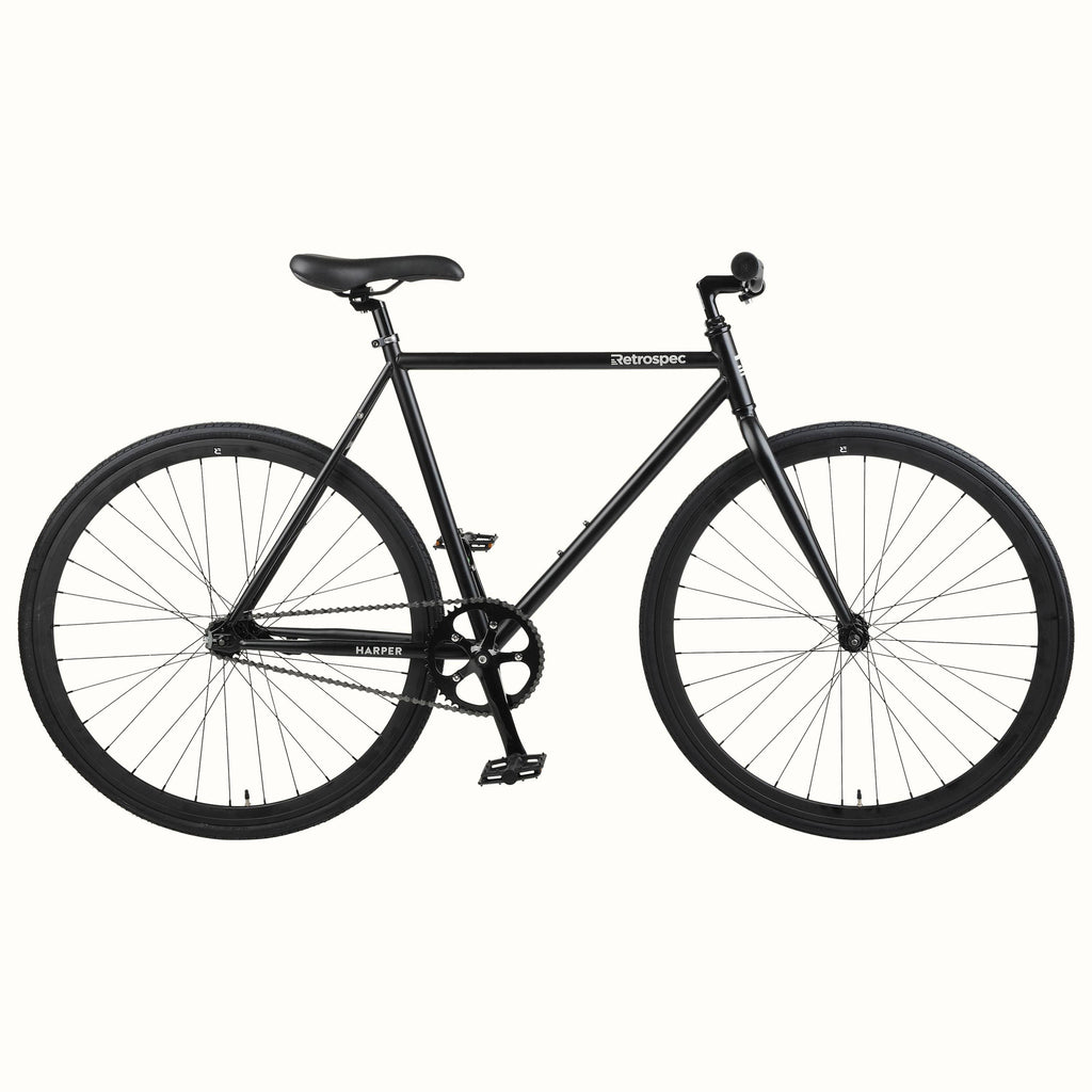 Black Single-Speed Commuter Bike with Foot Brake, Size 43cm - XS O2587