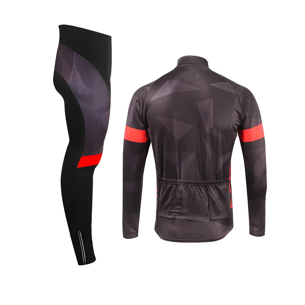 Men's Long Sleeve Cycling Jersey with 3D Padded Pants P60923
