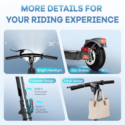 Electric Scooter, 500W Peak Motor, 8.5" Solid Rear Tire and Pneumatic Front Tire U454916