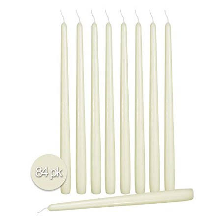 14 inch Wool White Taper Candles 84 Pack I853000