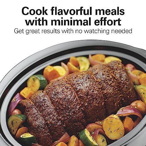 6-Quart Black Portable Slow Cooker V800