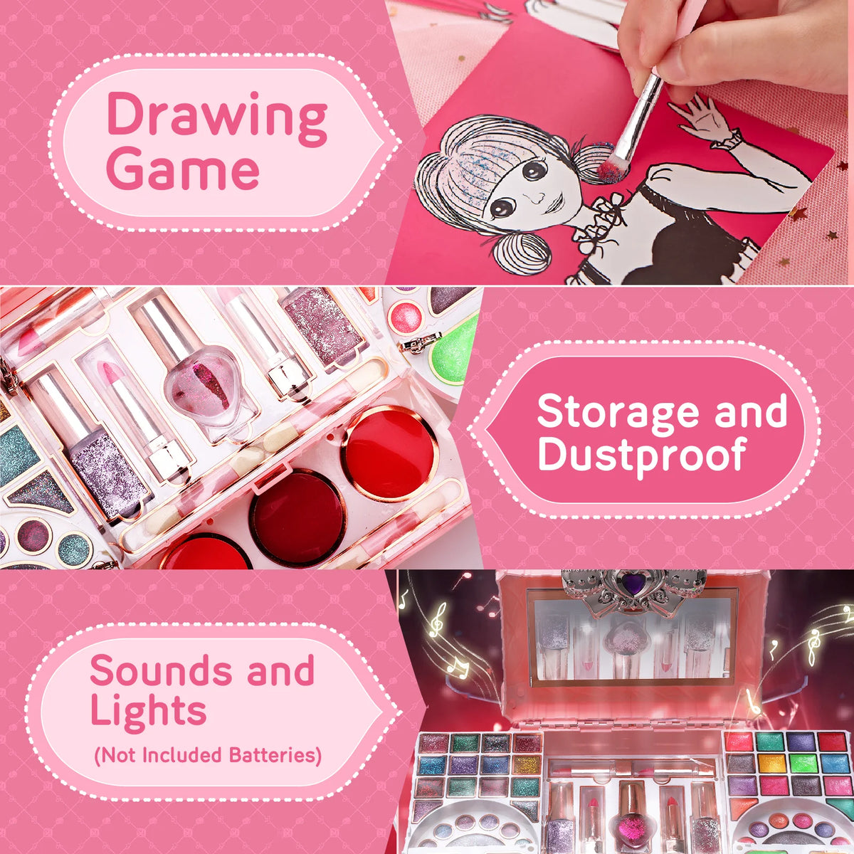 90 Pcs Washable Kids Makeup Kit Z524