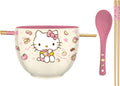 20 Ounce Ceramic Ramen Noodle Rice Bowl with Chopsticks and Spoon K18595