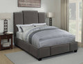 Grey Upholstered Bed Full O814