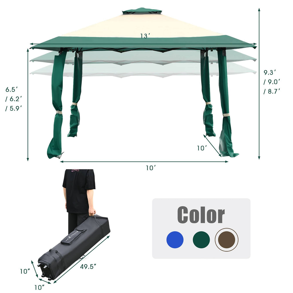 13x13 Gazebo Canopy Shelter Awning Tent V103