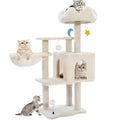 White 40'' Cat Tree Tower with Scratching Post P478313