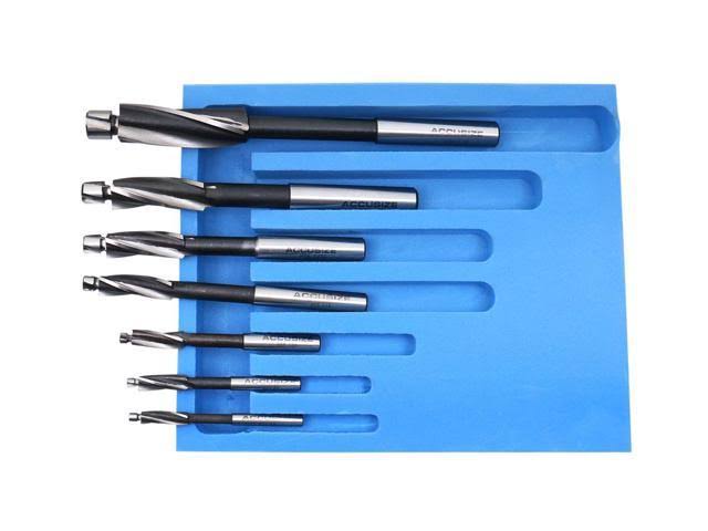 H.S.S. 3 Flute Straight Shank 7 PC Counterbore Set D2137