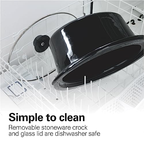 6-Quart Black Portable Slow Cooker V800