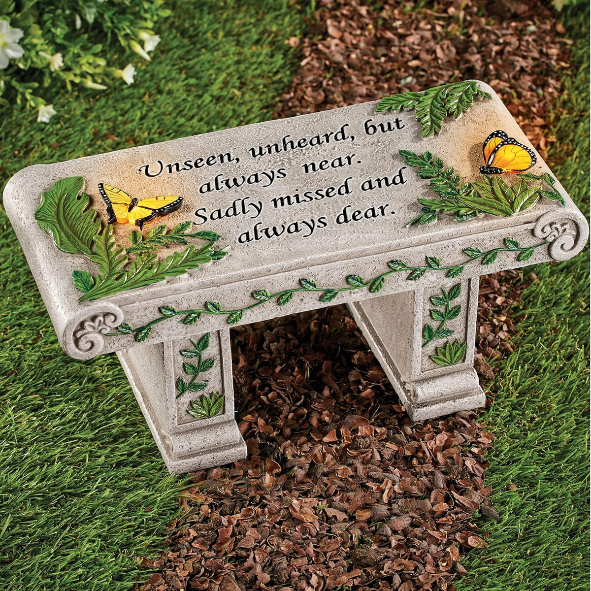 Solar Powered LED Outdoor Garden Memorial Bench L314
