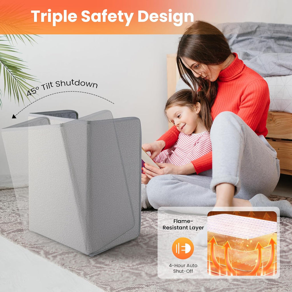 3 in 1 Space Heater with Heated Floor Mat & Side Table U629
