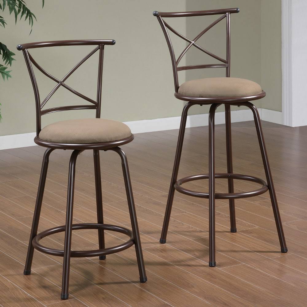 Brown 24x22 Bar Stool Set of 2 H12458