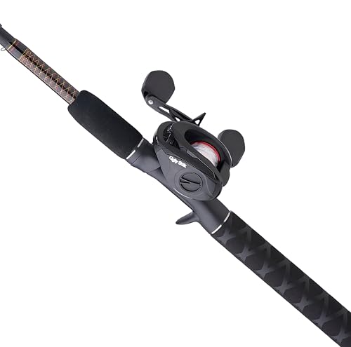 Low Profile Baitcast Reel and Fishing Rod Combo Q67204