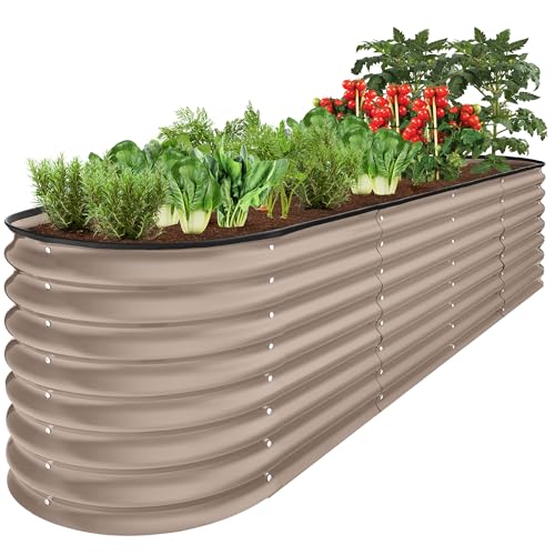 8x2x2ft Metal Raised Garden Bed, Charcoal K1480