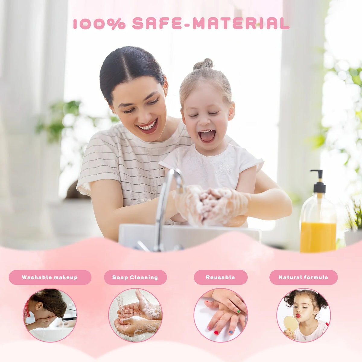 90 Pcs Washable Kids Makeup Kit Z524