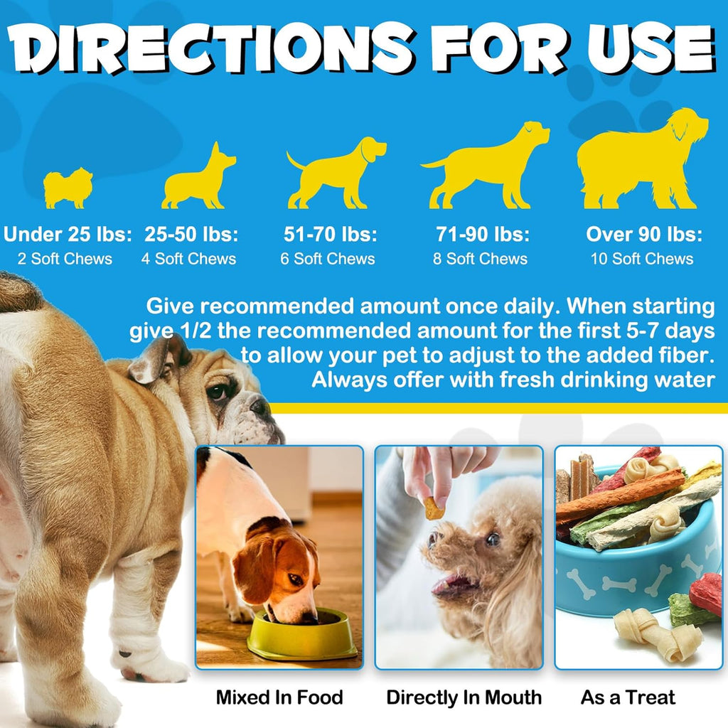 150 Pcs Dog Anal Gland Soft Chews with Pumpkin R36200