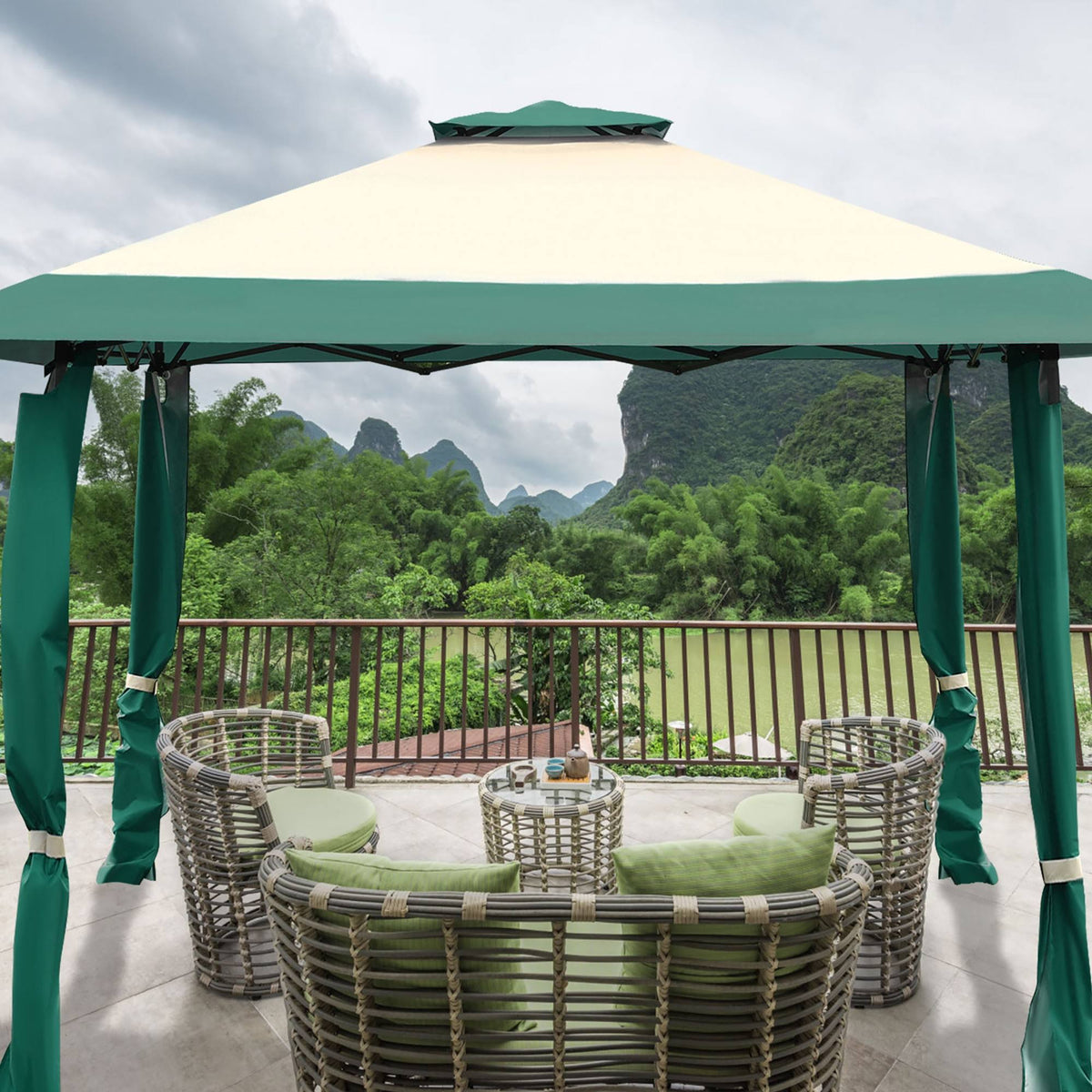 13x13 Gazebo Canopy Shelter Awning Tent V103