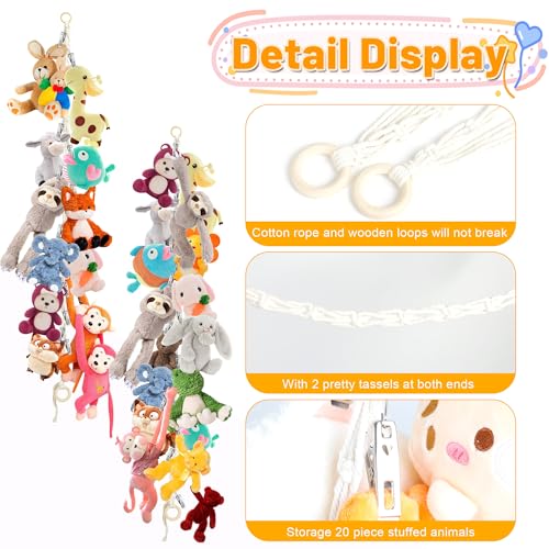 Stuffed Animal Storage Chain with 40pcs Metal Clips H87377