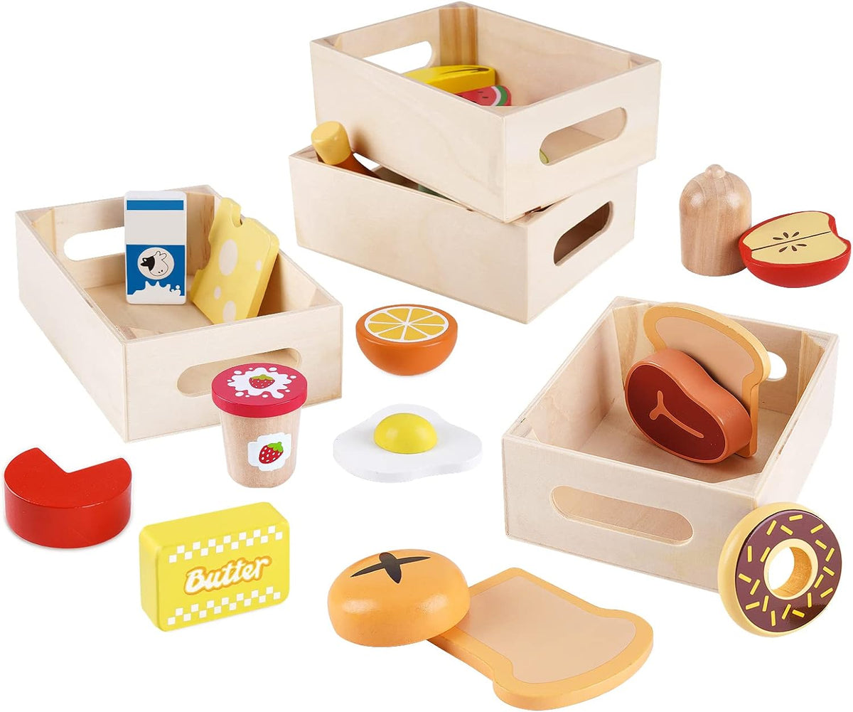 Wooden Play Food Sets for Toddlers M925789