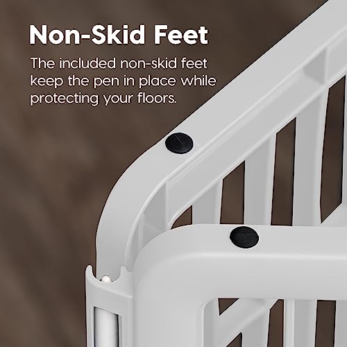 White 4-Panel 24" Foldable Dog Playpen O3434
