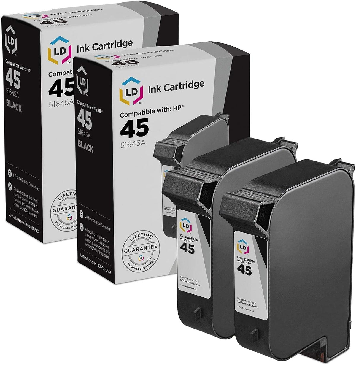 Remanufactured Ink Cartridge Replacement Black 2-Pack M52270
