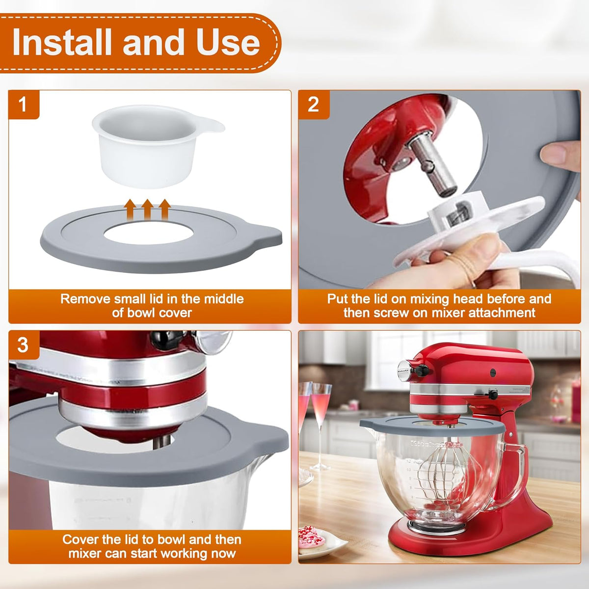 Mixer Bowl Covers for 5 Quart Tilt-Head Stand Mixers X234