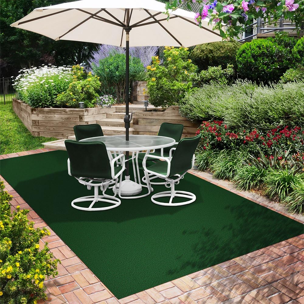 Green Indoor Outdoor Carpet with Rubber Marine Backing Y5331