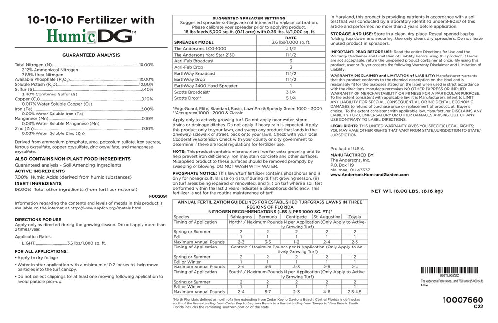 18lb. 10-10-10 Fertilizer with Micronutrients W384650
