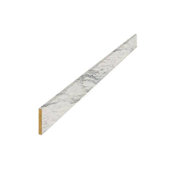 8 ft White Laminate Countertop Kit with Left Miter and Full Wrap Ogee Edge D19997