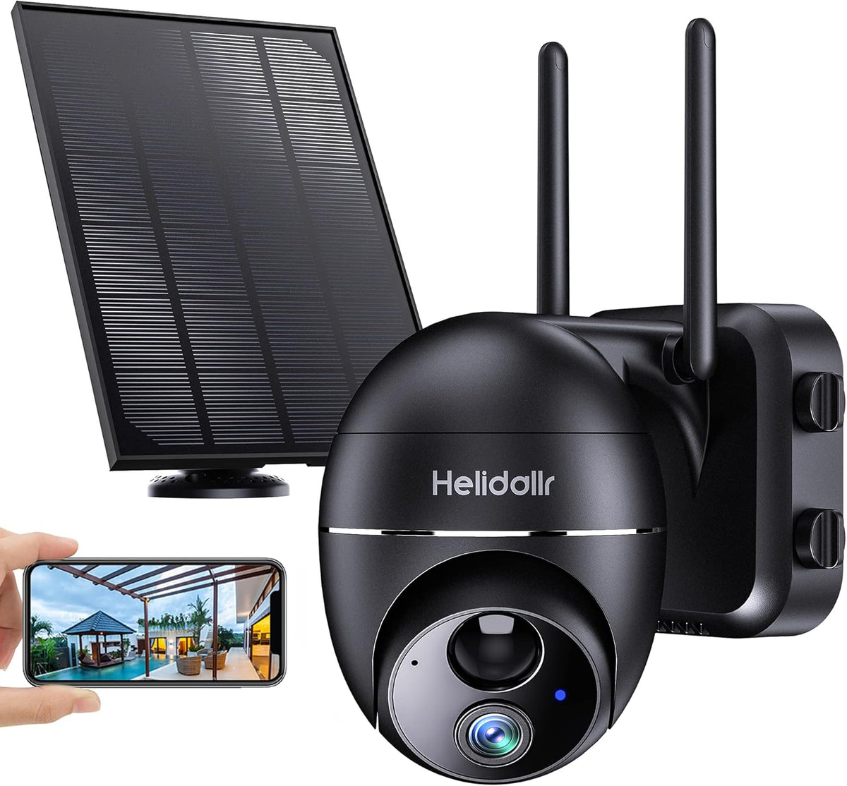 1080P WiFi Solar Security Camera IP66 Waterproof PTZ V463348
