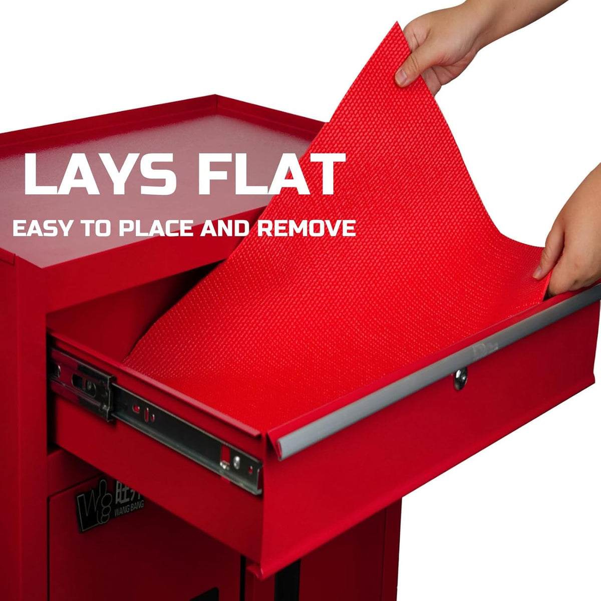 Red Non-Slip Heavy Duty Tool Box Liner 16 inch Wide x 18 ft O212