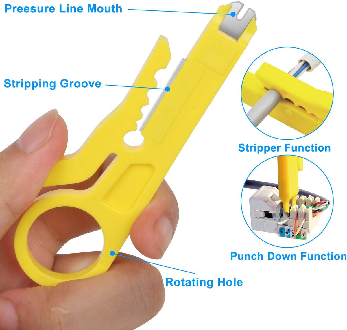 RJ45 Crimping Tool Kit Ethernet Crimp Tool Set G799188