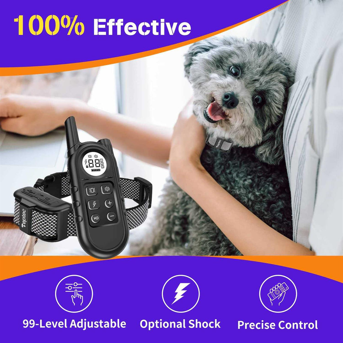 Smallest Anti Bark Training Collar for Small Dogs 5-15lbs T836881